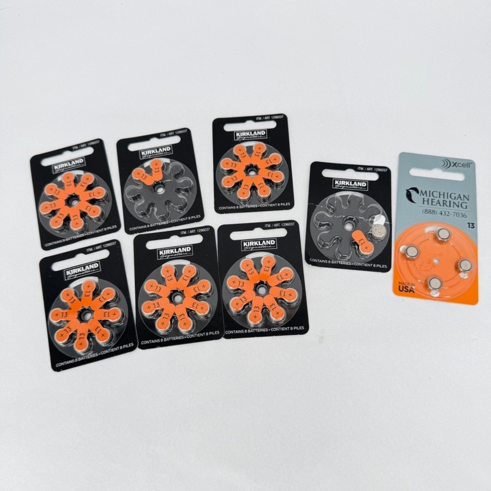 Kirkland Signature Hearing Aid Batteries Size 13 Orange Tab Replacement Size 13